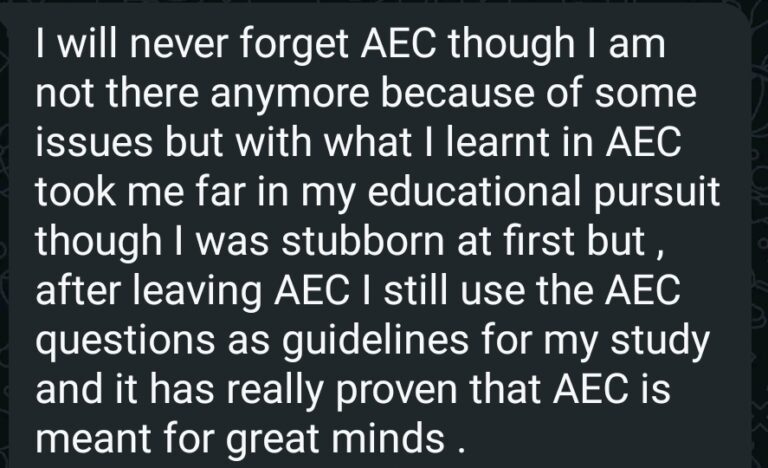 AEC Testimonial
